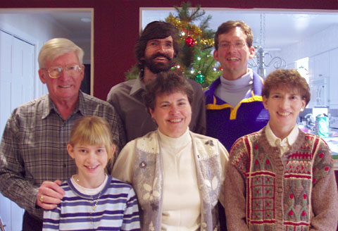 Fran and family, Christmas 2003